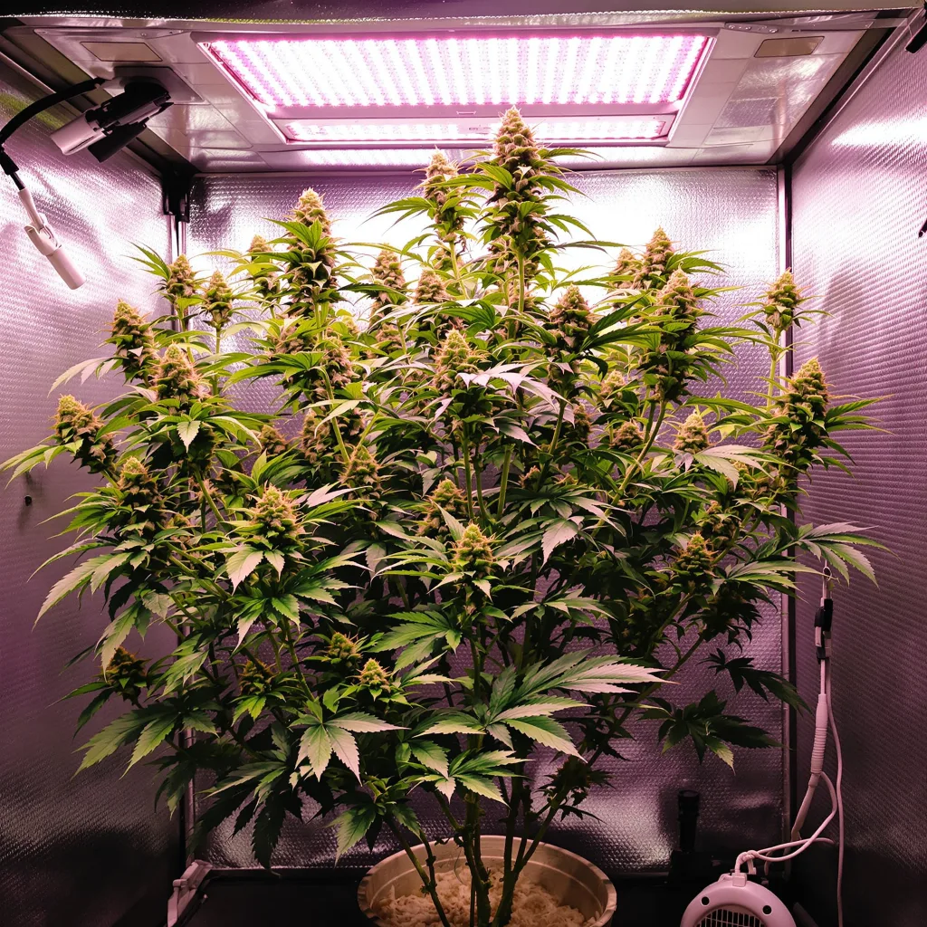 Strawberry Cheese 56% indica / 44% sativa flower with visible trichomes