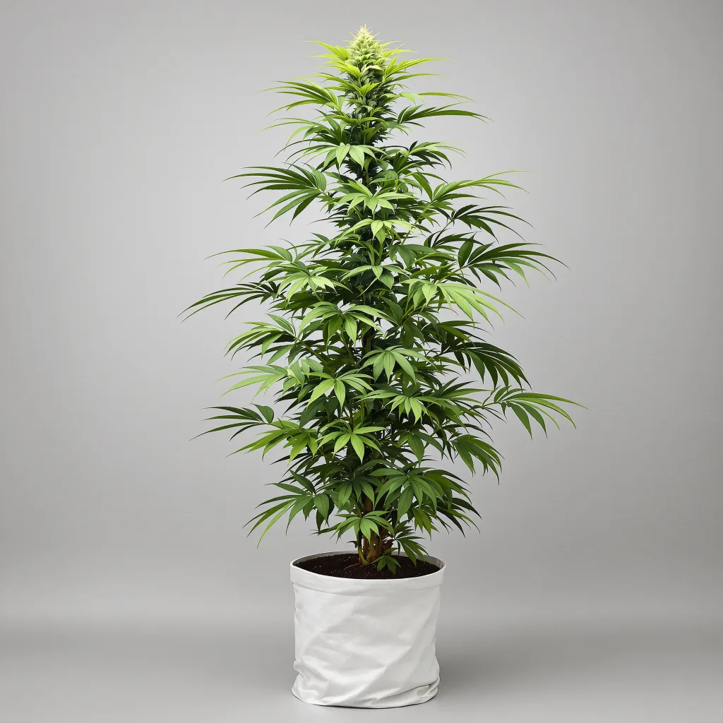 Super Silver Haze cannabis bud close-up showing lime-green airy structure