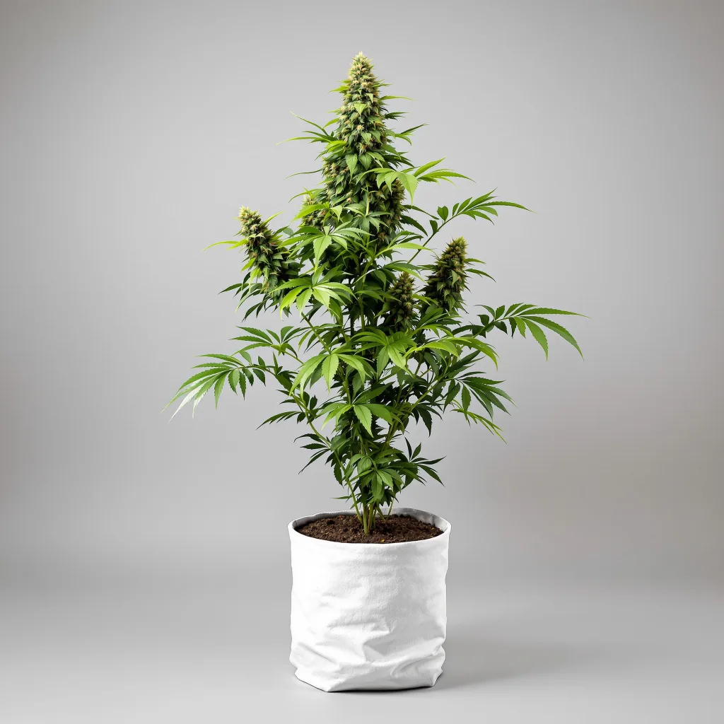 Tembo Kush cannabis bud close-up showing balanced bud structure with frosted trichomes