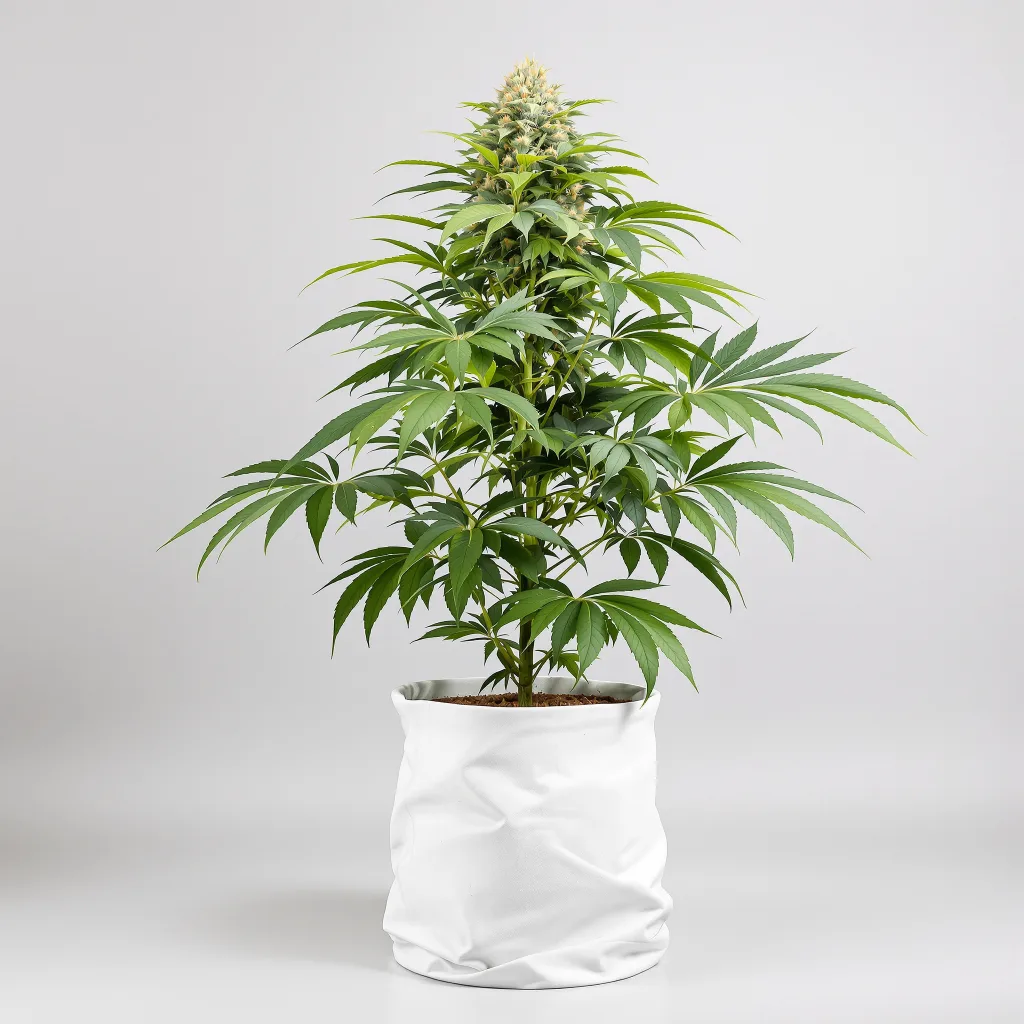 Terminator OG cannabis bud close-up showing dense purple-tinged calyxes