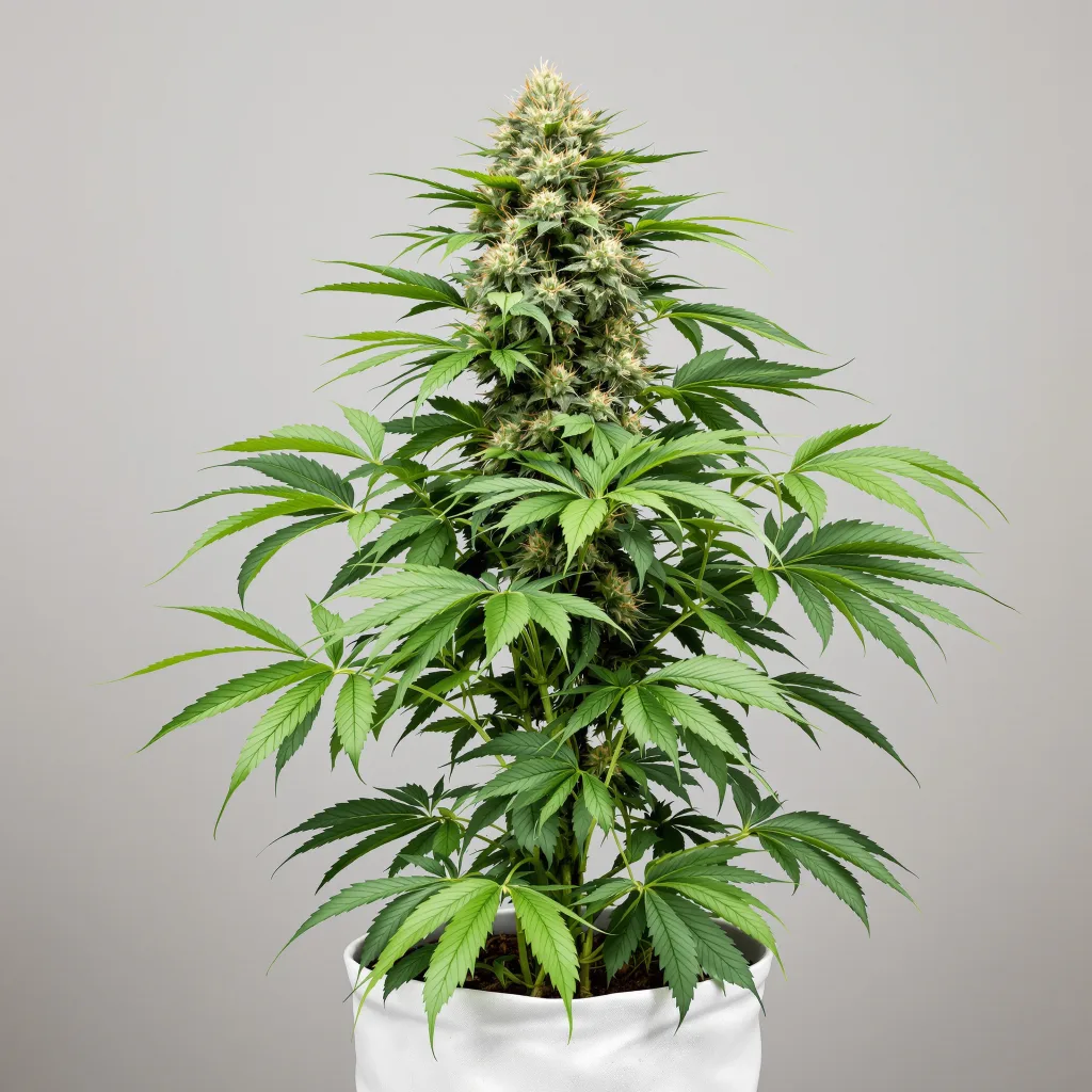 The Big Stink cannabis bud close-up showing dense purple-tinged calyxes