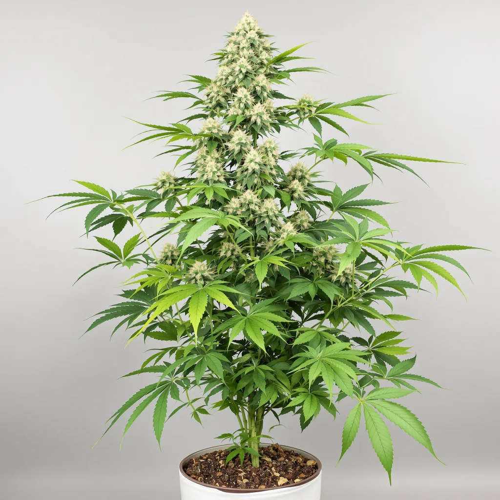 Tiger Woods cannabis bud close-up showing balanced bud structure with frosted trichomes