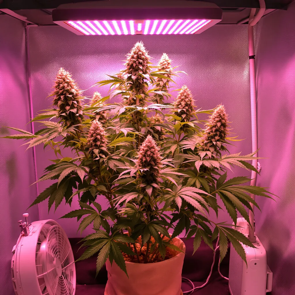 Triple Cheese cannabis plant in flowering stage — 60-100 cm autoflower
