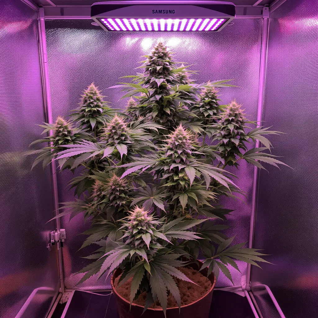 Valley Ghash 42% indica / 58% sativa flower with visible trichomes