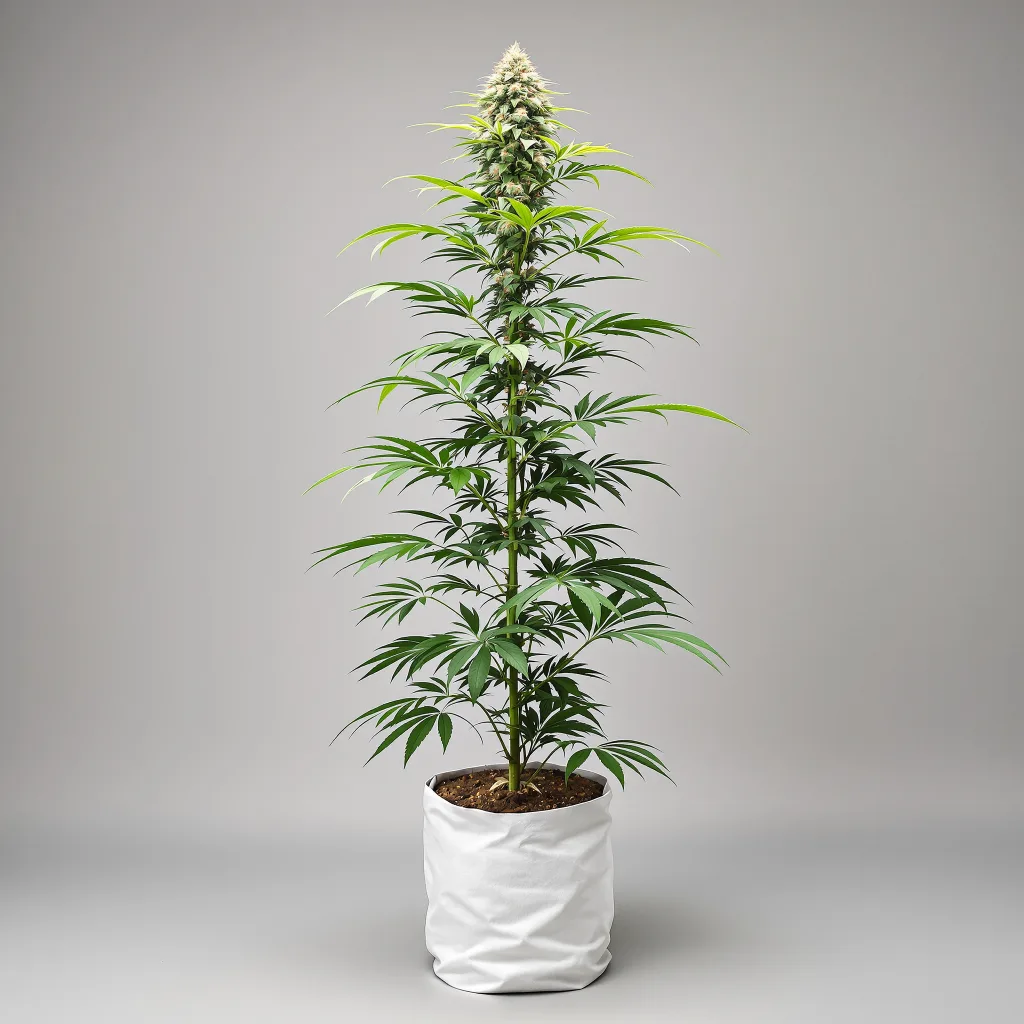 White Nightmare cannabis bud close-up showing lime-green airy structure