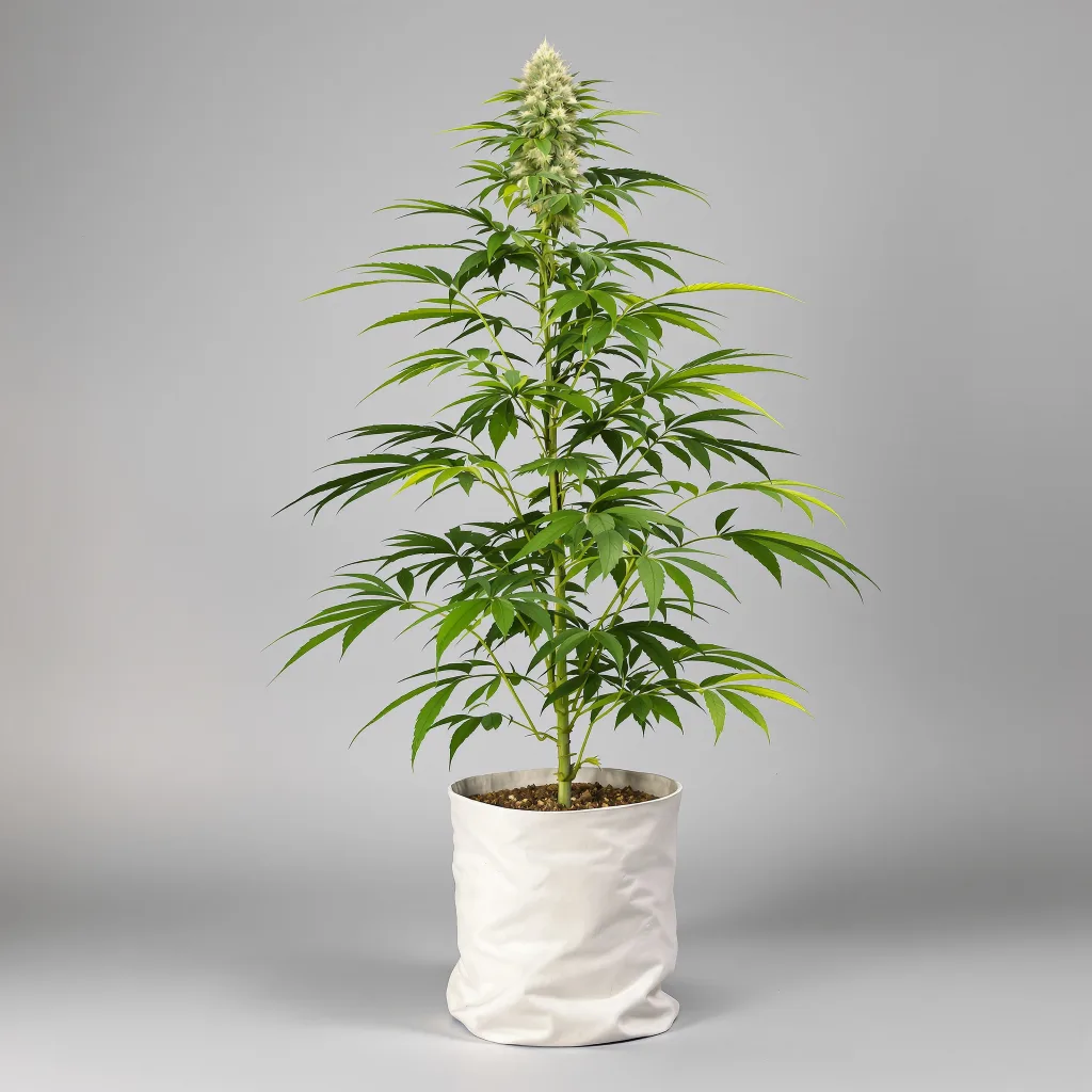 Whiteout cannabis bud close-up showing open-bud structure with orange pistils