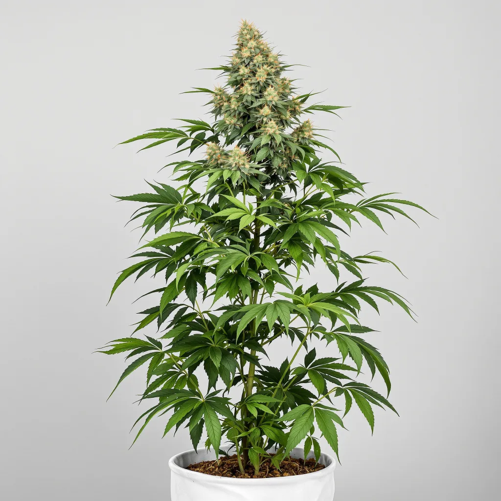WTF cannabis bud close-up showing balanced bud structure with frosted trichomes