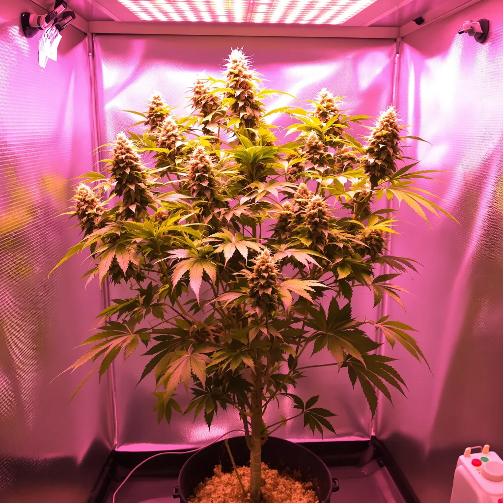 Yoda OG 39% indica / 61% sativa flower with visible trichomes