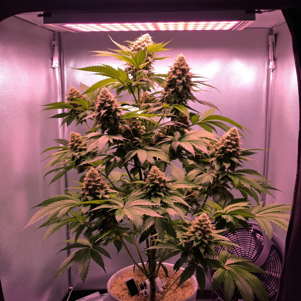 Yoda’s Brain 81% indica / 19% sativa flower with visible trichomes